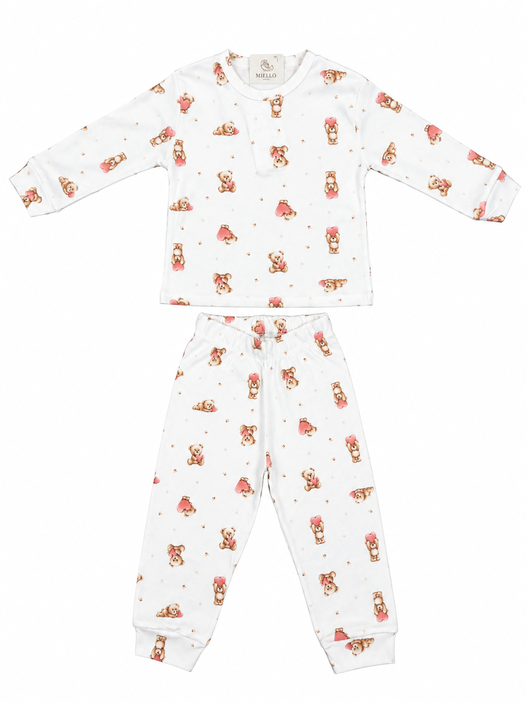 Kalpli Ayıcık Desenli Pijama Takımı