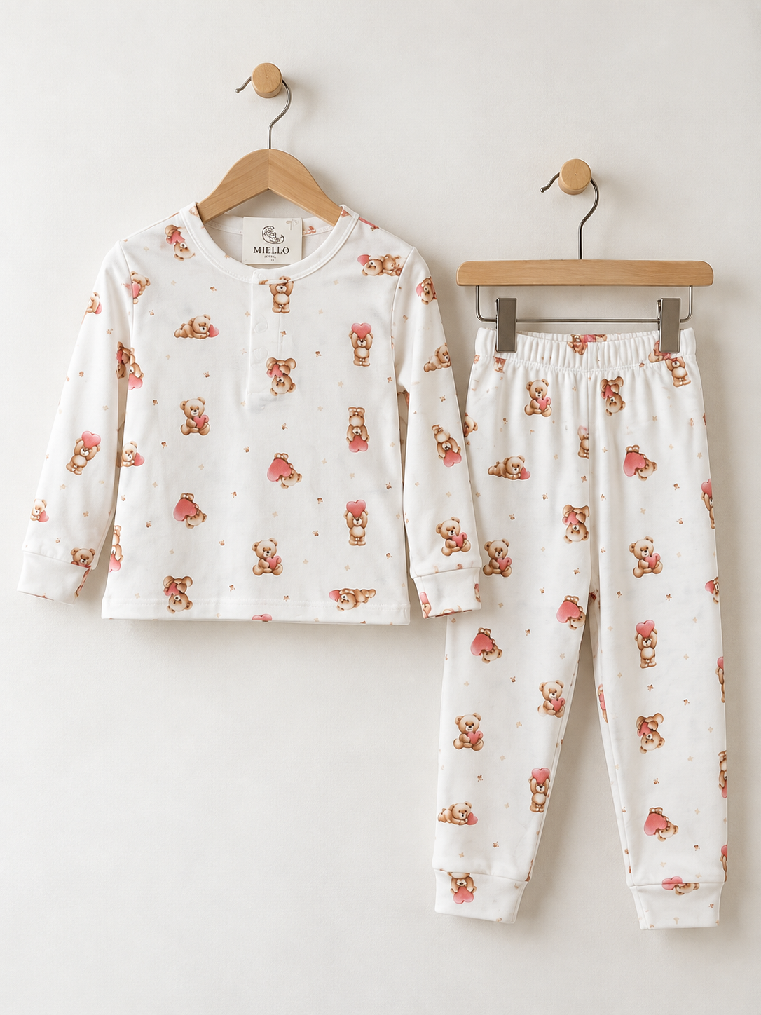 Kalpli Ayıcık Desenli Pijama Takımı